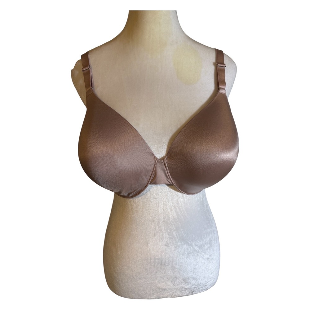 Soma Vanishing Back Full Coverage Bra Women 38DD Tan Underwire Adjustable